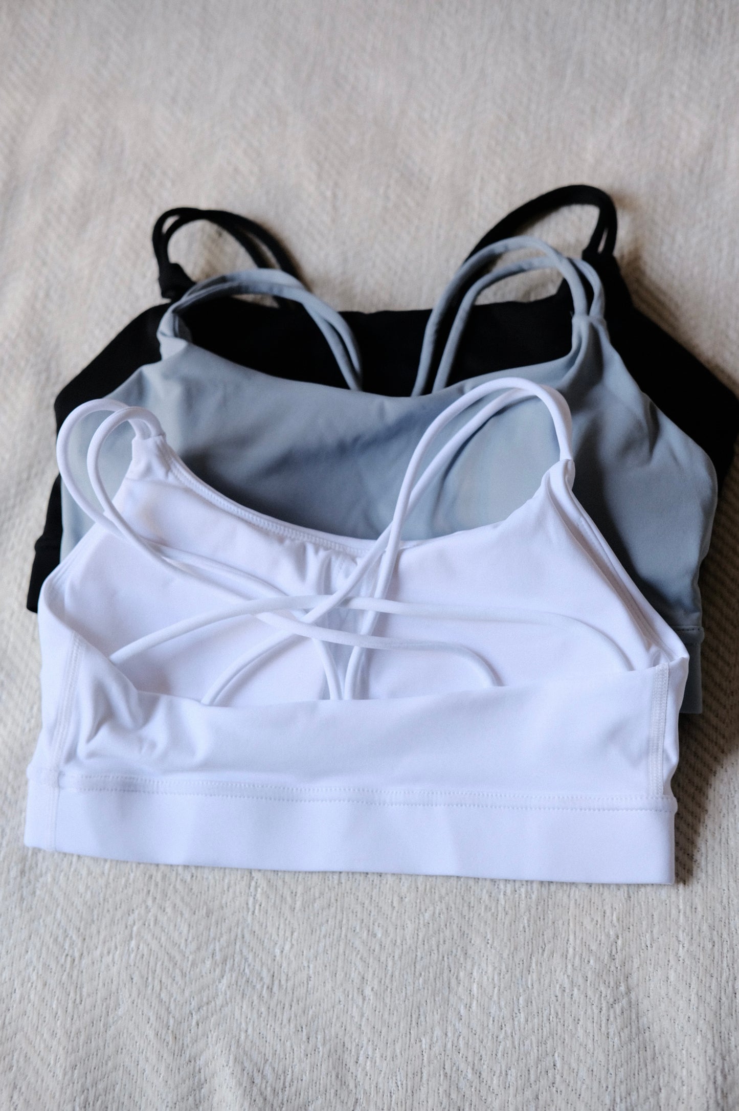 Cross back padded top