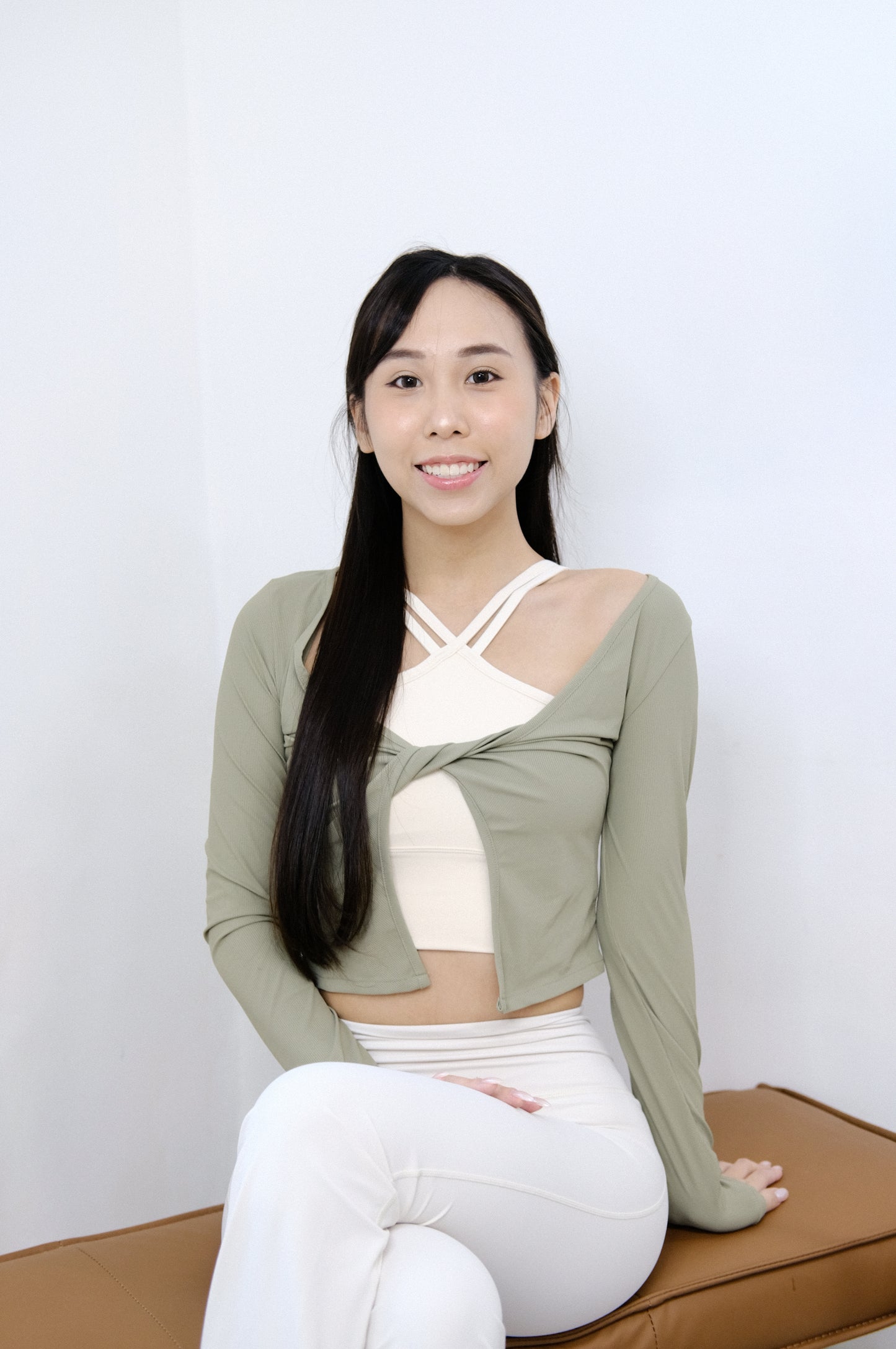 Twist long-sleeve casual outer