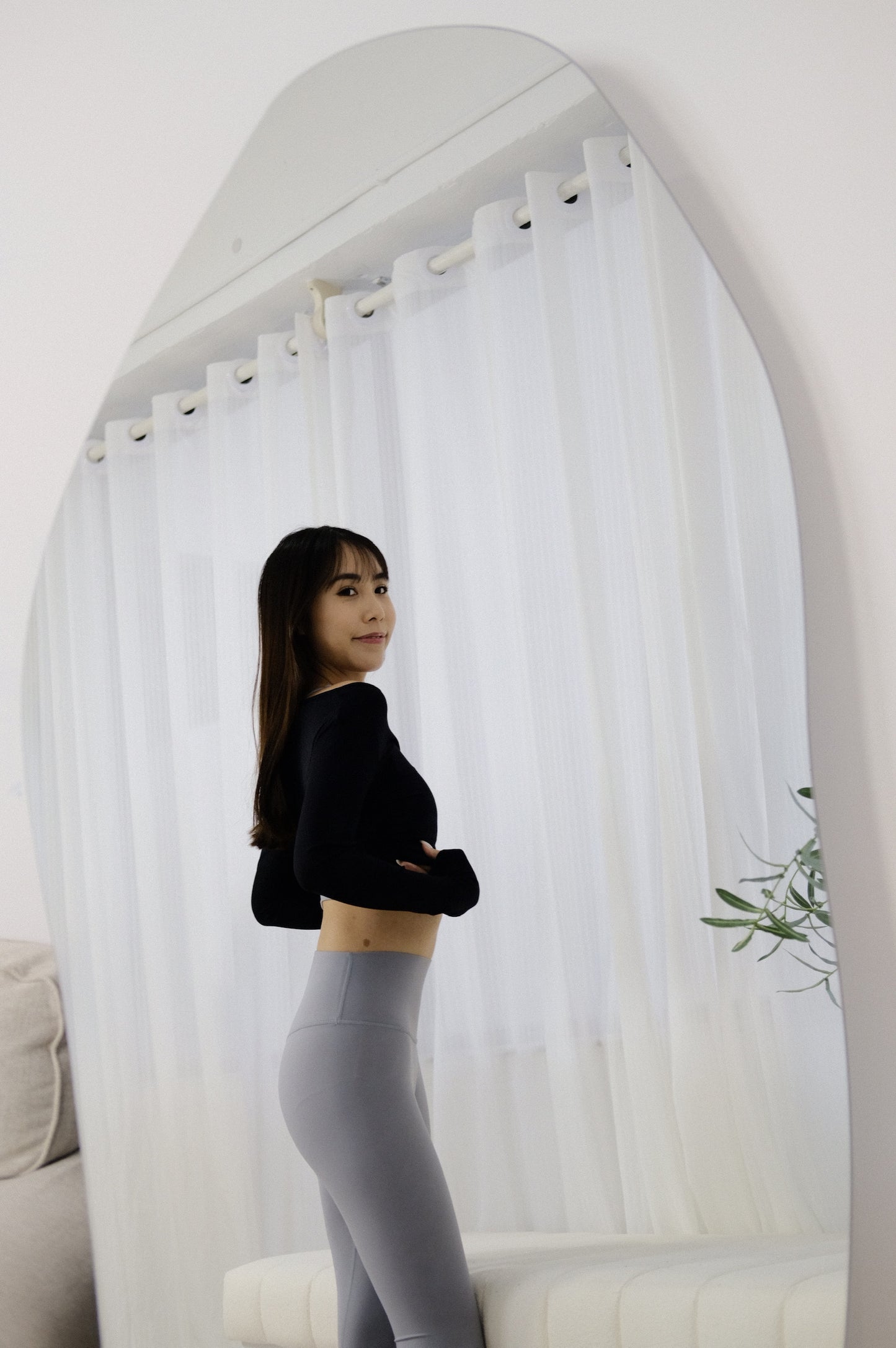 Slim-fit Creasing long-sleeve top