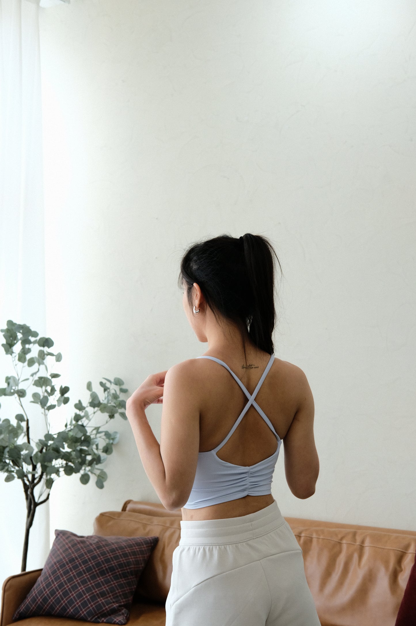 Wrinkle Cross Bra Top