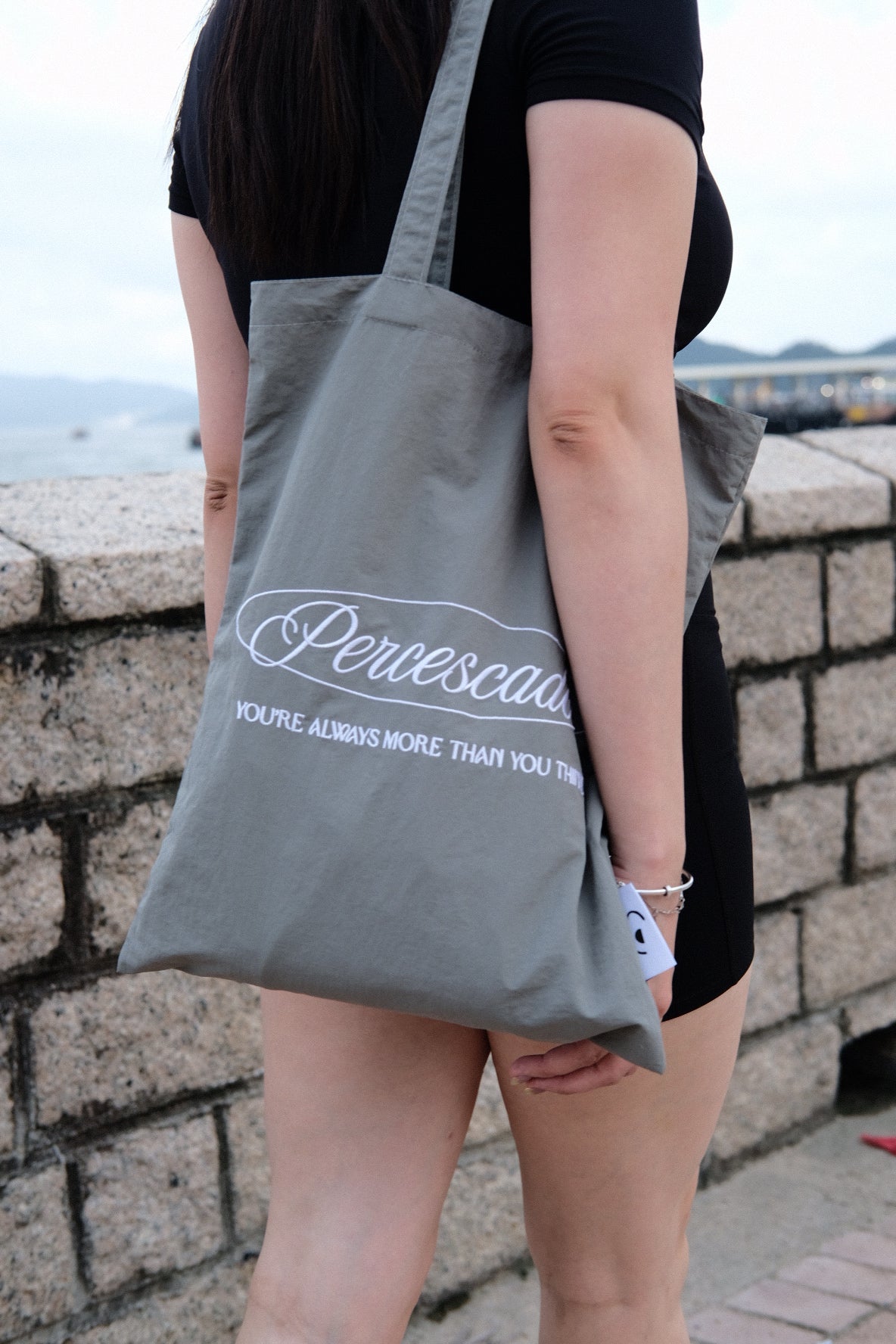 【Percescado Made】輕防水刺繡尼龍Tote bag